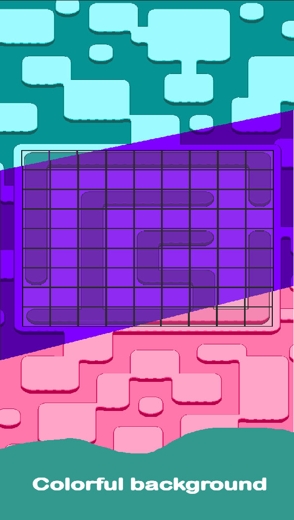 Mazemorize maze over colorful layered backgrounds